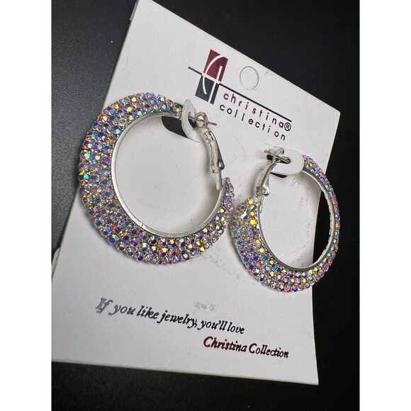 Christina Collection Pavé Hoops - Picture 4 of 4